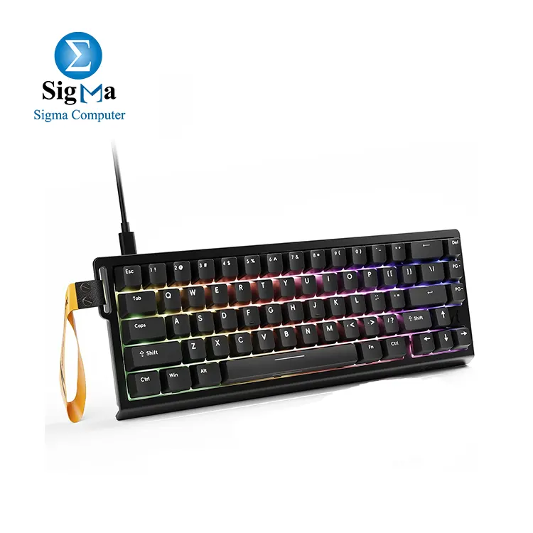 ATTACK SHARK X68 HE KEYBOARD RGB WIRED MAGNETIC SWITCH KEYBOARD Black & Arabic/English Keycaps