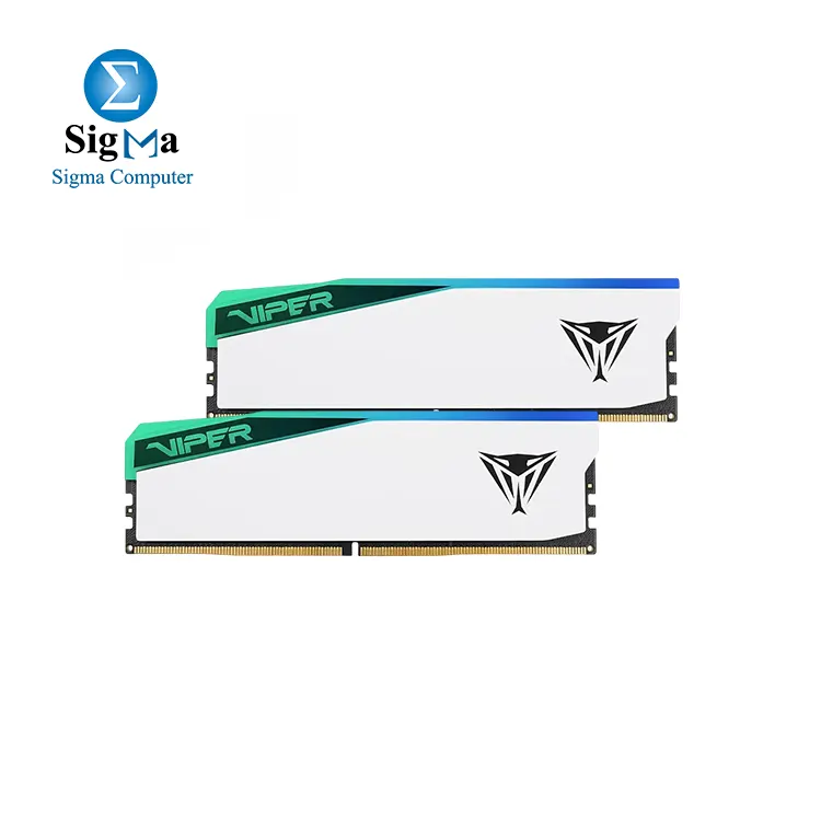 Patriot Viper Elite 5 RGB DDR5 32GB (2X16GB) 6000MT/s CL30 Desktop Gaming Memory – White