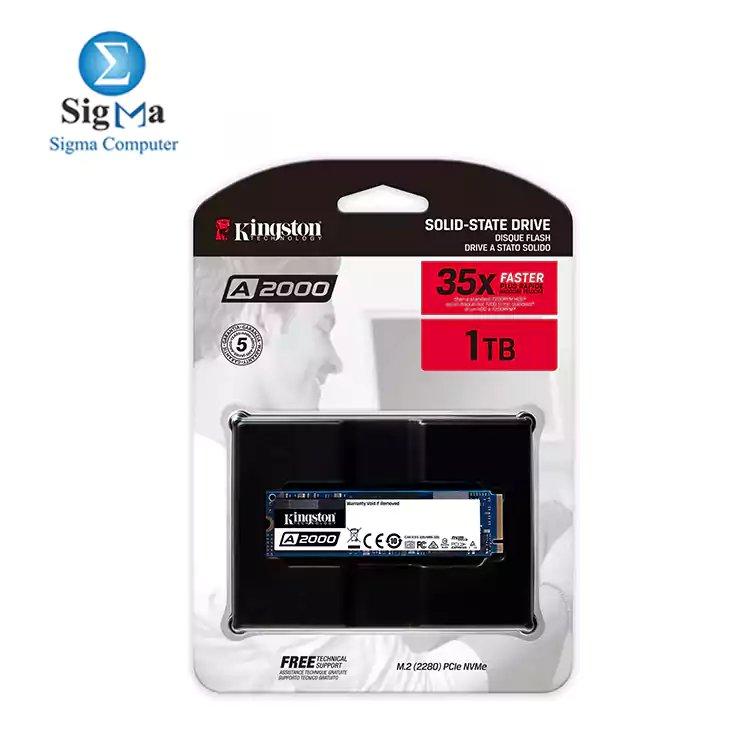 Kingston 1TB A2000 M.2 2280 Nvme Internal SSD PCIe Up to 2000MB/S