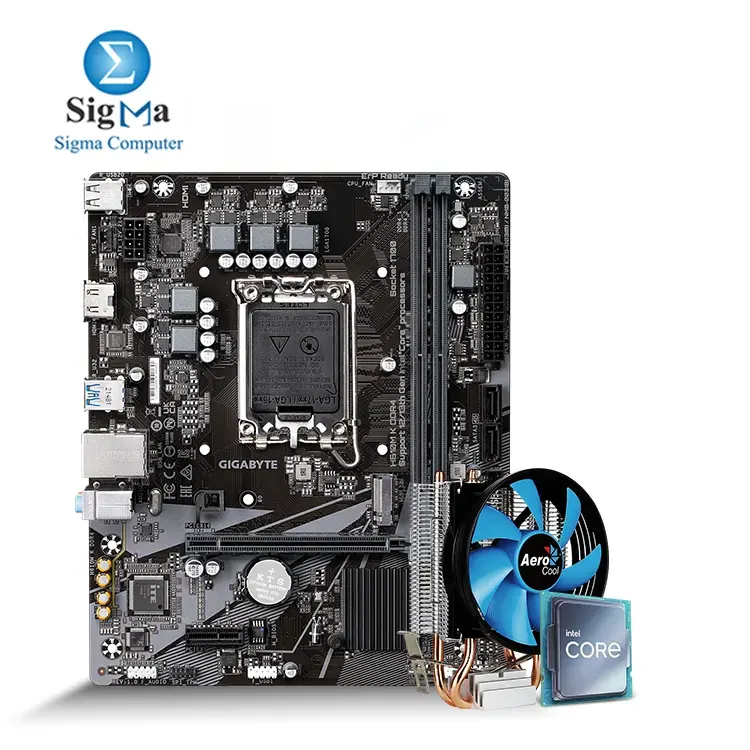 Gigabyte H610M-K DDR4 And INTEL CORE I3-12100F (TREY) And Aerocool