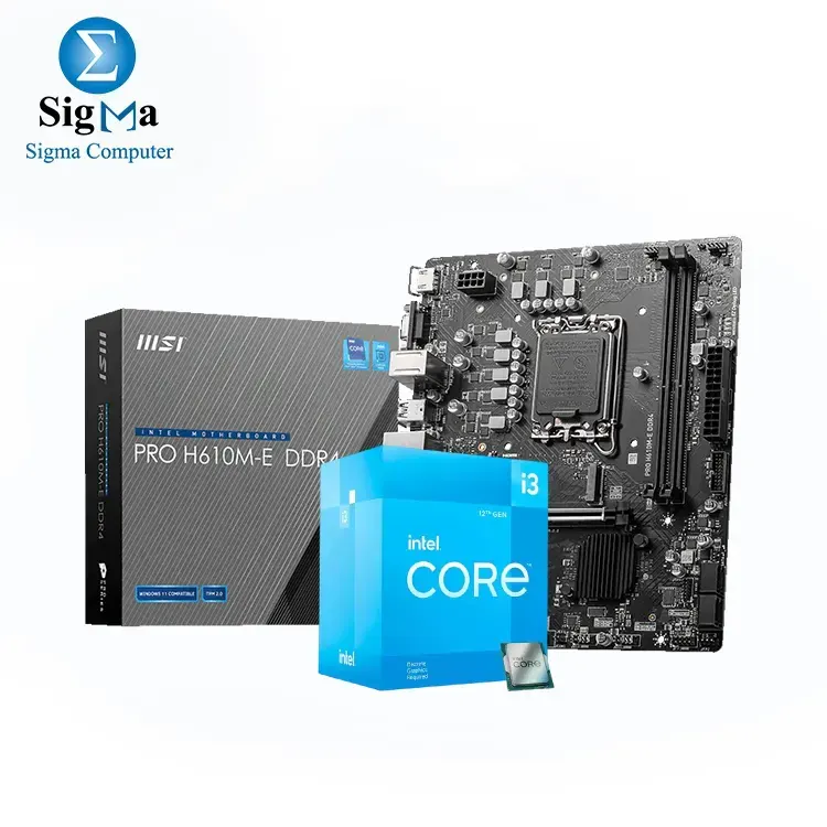 Bundle Intel Core i3-12100F Box & MSI PRO H610M-E DDR4 - | 6499