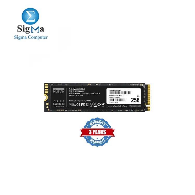 Klevv Cras C710 256GB M.2 Pcie 3x4 Nvme 3D NAND SSD Read Speed