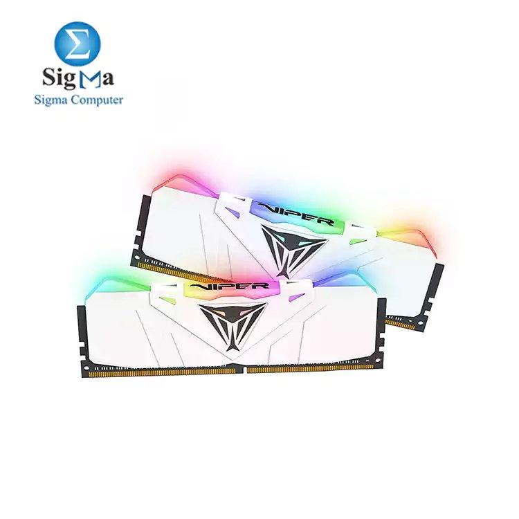 Patriot Viper Gaming RGB Series DDR4 DRAM 3200MHz 16GB Kit - White