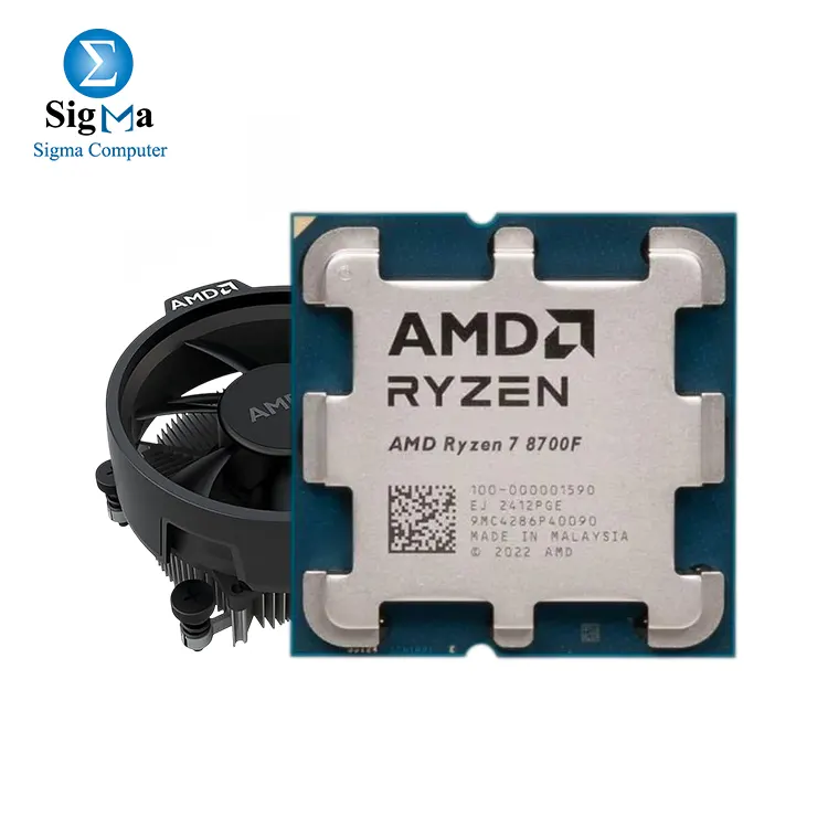 AMD Ryzen 7 8700F Tray With fan – 8 Cores, 16 Threads, up to 5.0GHz, 65W TDP, Zen 4, AM5, DDR5, PCIe 4.0, No iGPU, AMD Ryzen AI.