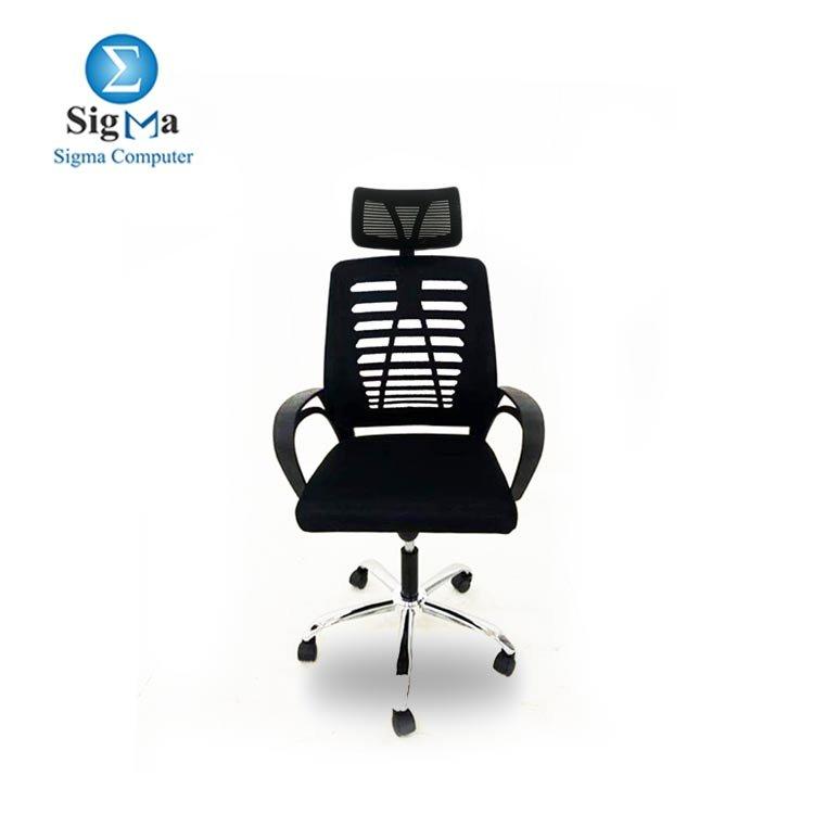 Black Office Chair with headrest mesh material BackRest OC-104 - OTHER ...