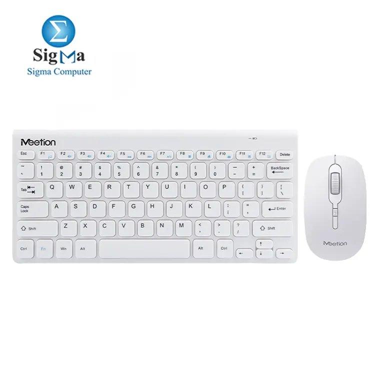 MEETION Mini 4000 Wireless Arabic Keyboard And Mouse Combo White ...