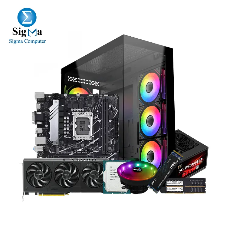 Fighter A62- Intel Core i5-12400F Tray - Aerocool Core plus ARGB Cooler - ASUS INTEL PRIME B760M-K D4 - ASUS Prime GeForce RTX 5050 8GB - PNY 16GB Performance DDR4 3200MHz (2X8) - PNY CS2230 500GB M.2 - XIGMATEK Blast ARGB CASE+X-Power 600W 80 Plus White