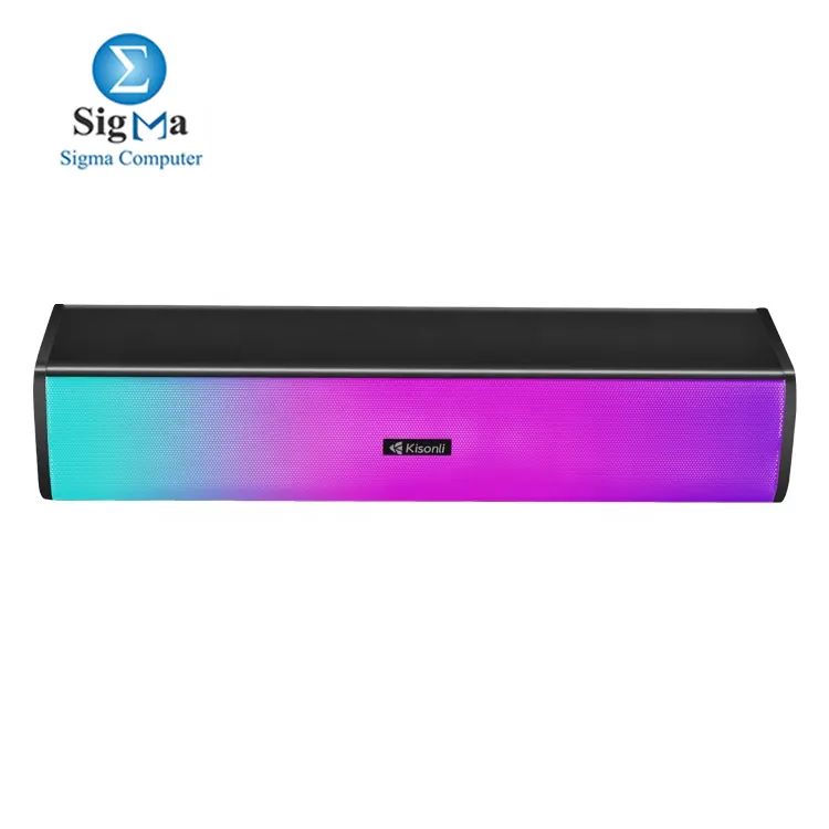 Kisonli i-630 RGB Soundbar Speaker Wired for PC and Laptop – 3W / 2.0 Channel (6W)