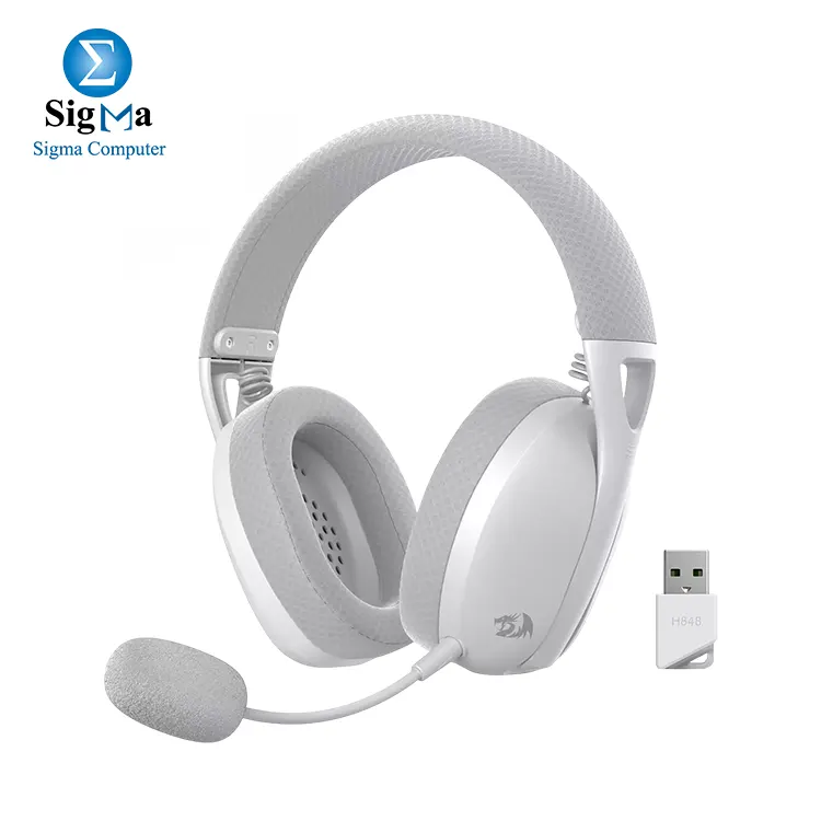 REDRAGON H848G Wireless Bluetooth Gaming Headset - Lightweight - 7.1 Surround Sound - 40mm Driver - Detachable Microphone - Multi platforms for PC, PS5 4 3, Switch, Mobile Phone