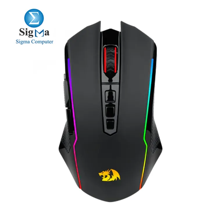 Redragon M914 – Tri-Mode (Wired / 2.4G / BT), 10000 DPI, 9 Programmable Buttons + Fire Button, Type-C Cable, RGB Backlight, Macro Support via Software