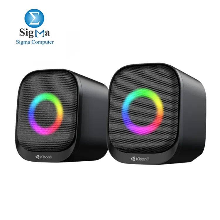 Kisonli X29 Double Speakers Blue Tooth, 5 in 1 Speaker with USB/BT/MIC/earphone Jack/rgb Light